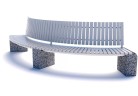 Скамейка бетонная Евро 1 арка 2 со спинкой