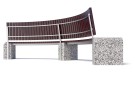 Скамейка бетонная Евро 1 арка 2 со спинкой