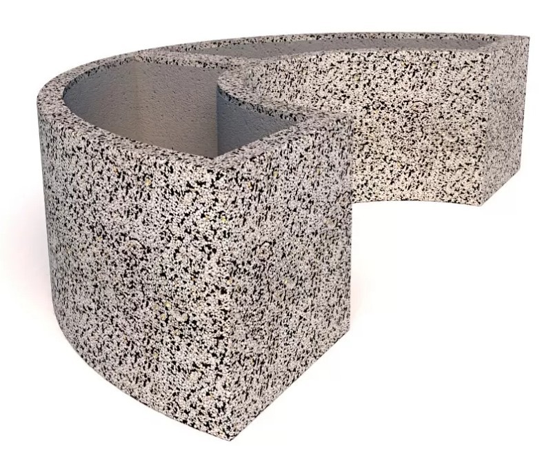 Вазон бетонный Трансформер полукруг