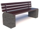 Скамейка бетонная Евро 1 со спинкой