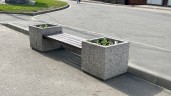 Скамейка бетонная Каролина без спинки 2500x500x500